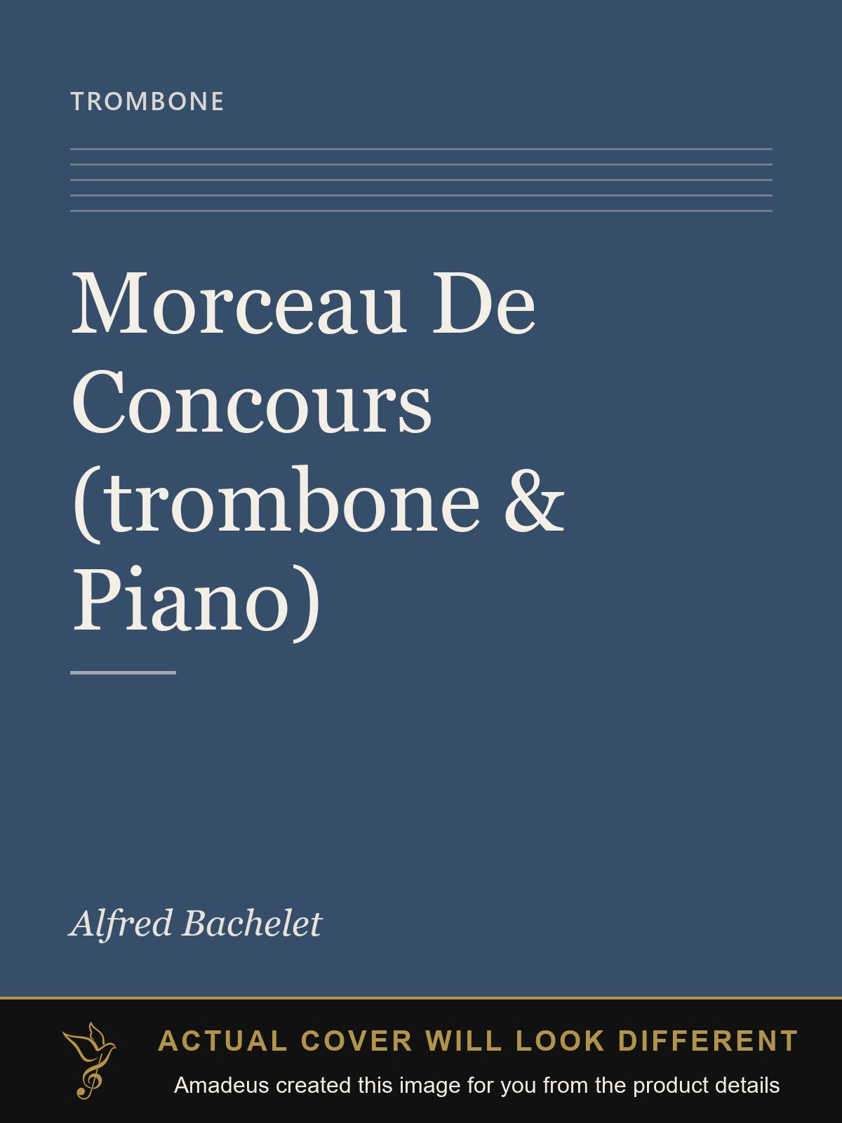 Morceau De Concours (trombone & Piano) - Amadeus created this image from the product details; the actual cover will look different