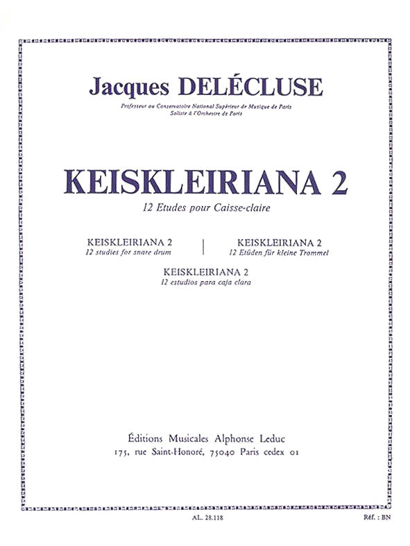 Product Cover for Keiskleiriana 2, 12 Studies For Snare Drum