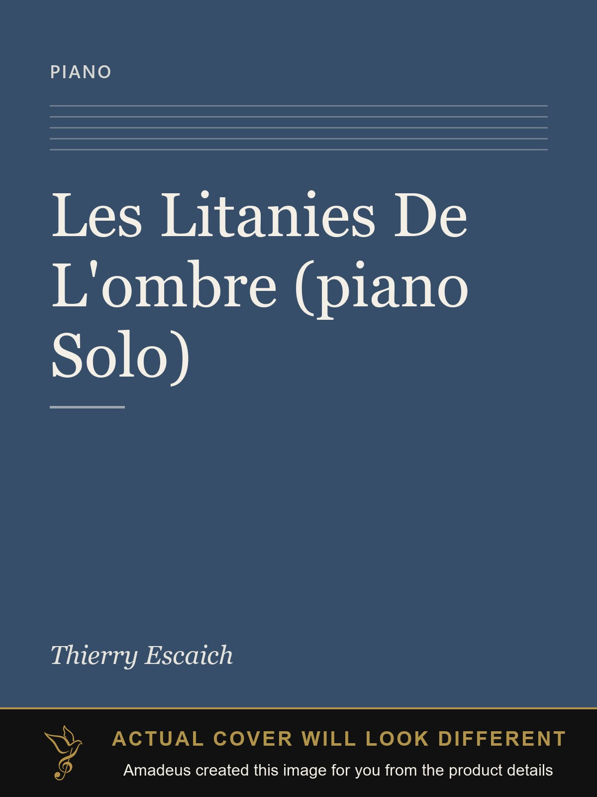 Les Litanies De L'ombre (piano Solo) - Amadeus created this image from the product details; the actual cover will look different