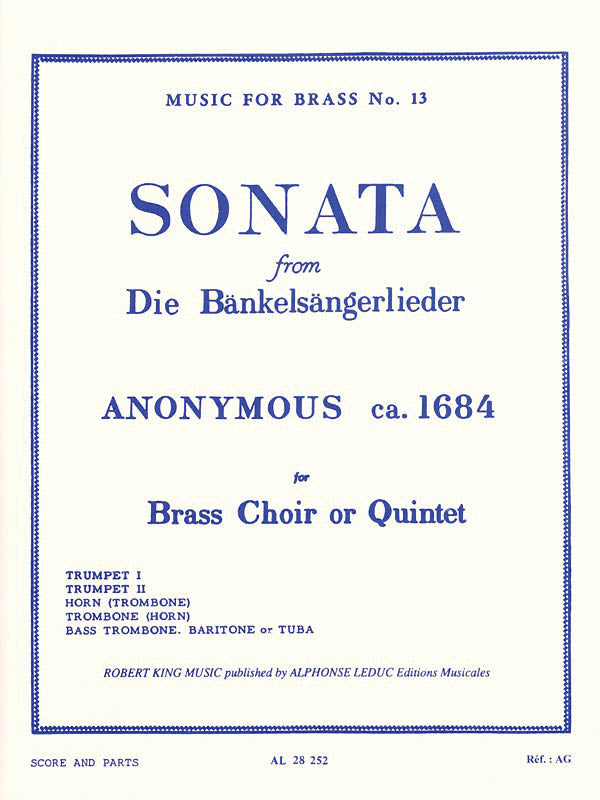 Product Cover for Sonata from Die Bankelsangerlieder