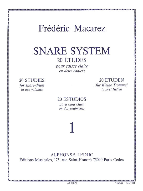 Product Cover for 20 Studies For Snare Drum (volume 1)