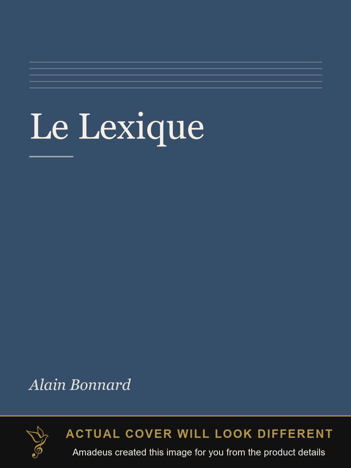 Le Lexique - Amadeus created this image from the product details; the actual cover will look different