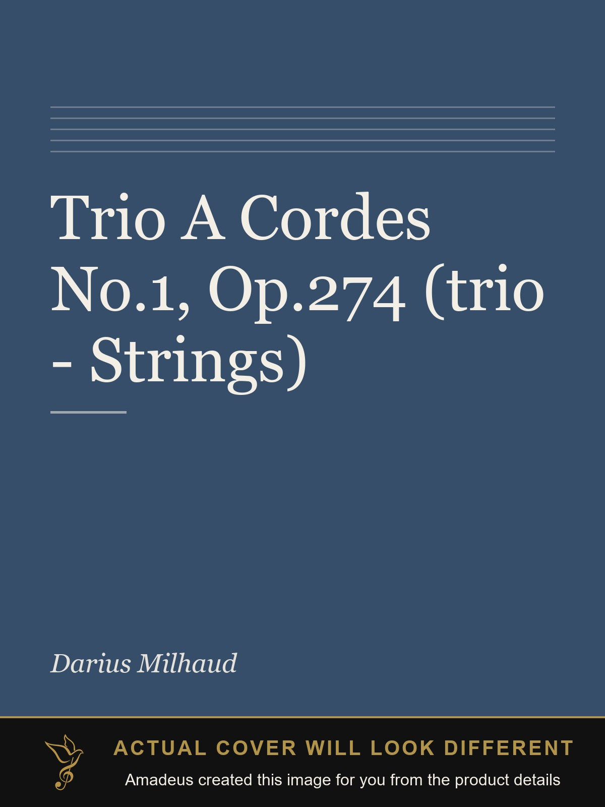 Trio A Cordes No.1, Op.274 (trio - Strings) - Amadeus created this image from the product details; the actual cover will look different