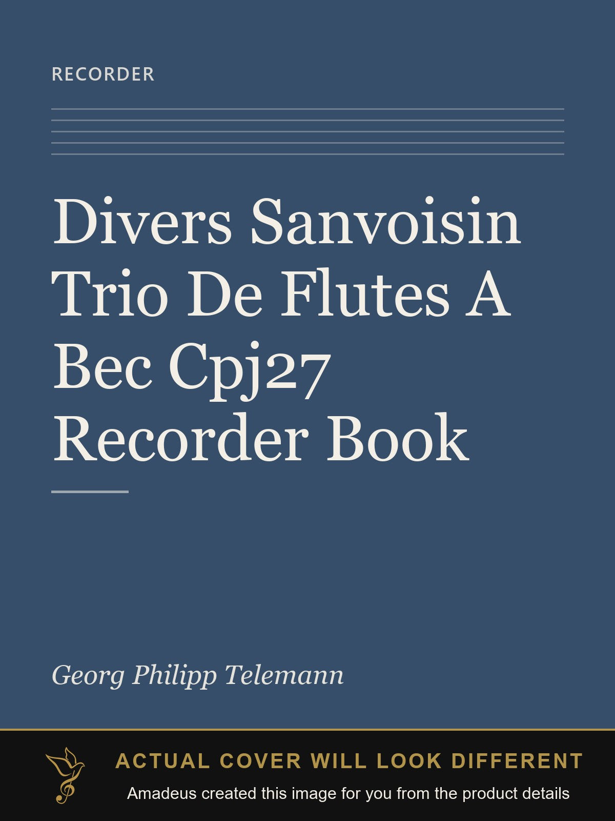 Divers Sanvoisin Trio De Flutes A Bec Cpj27 Recorder Book - Amadeus created this image from the product details; the actual cover will look different