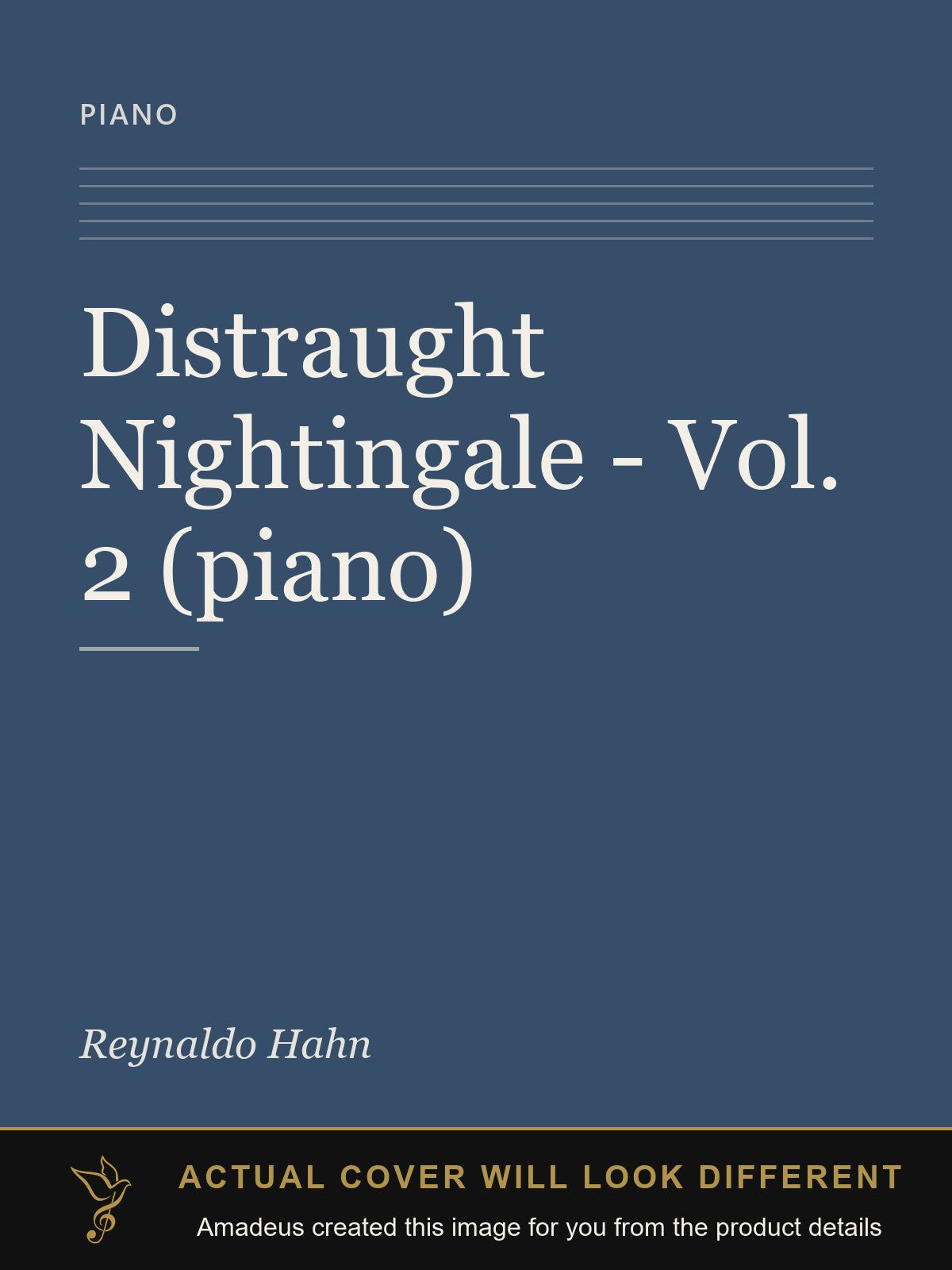 Distraught Nightingale - Vol. 2 (piano) - Amadeus created this image from the product details; the actual cover will look different