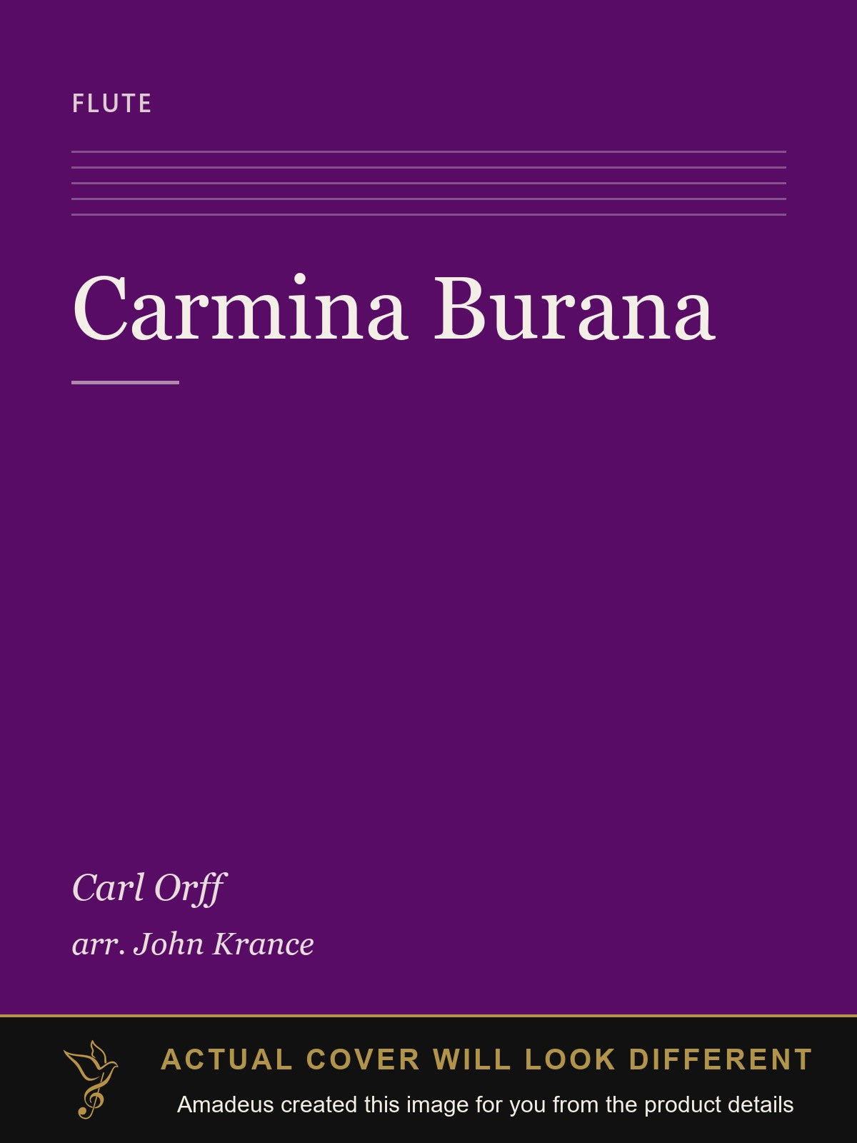 Carmina Burana - Amadeus created this image from the product details; the actual cover will look different