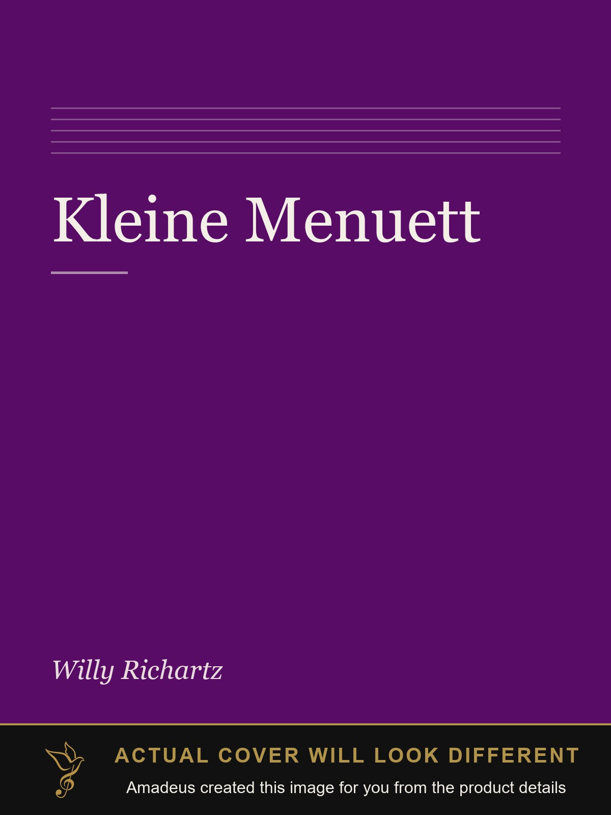 Kleine Menuett - Amadeus created this image from the product details; the actual cover will look different