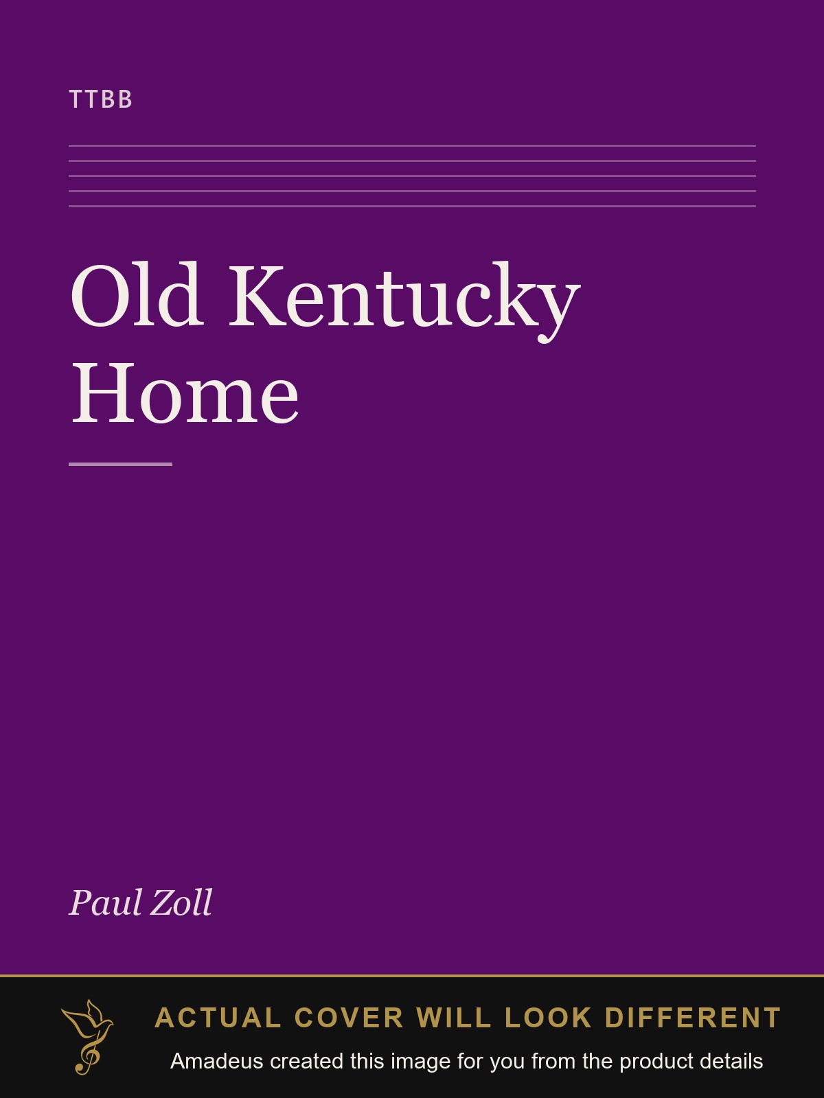 Old Kentucky Home - Amadeus created this image from the product details; the actual cover will look different