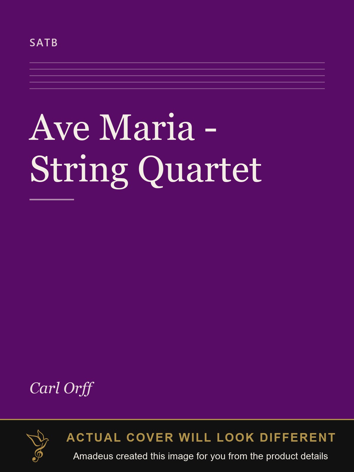 Ave Maria - String Quartet - Amadeus created this image from the product details; the actual cover will look different