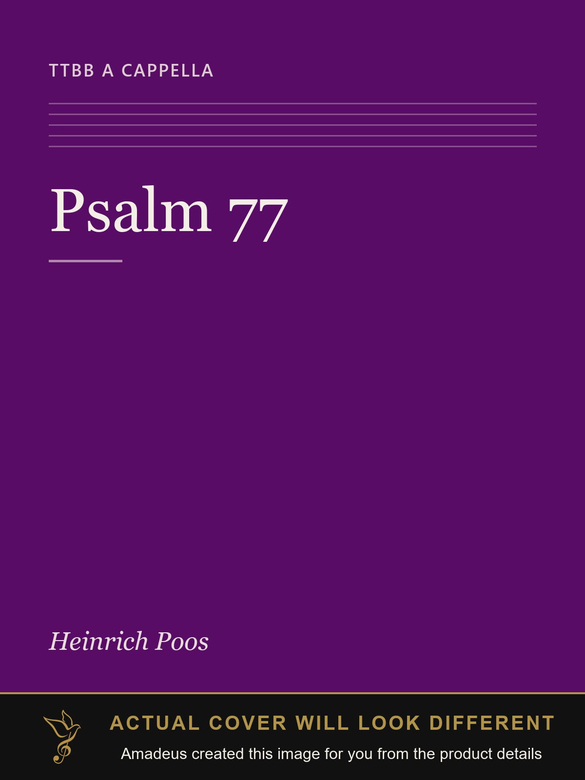 Psalm 77 - Amadeus created this image from the product details; the actual cover will look different