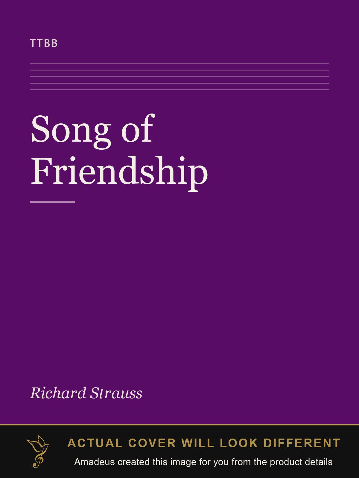 Song of Friendship - Amadeus created this image from the product details; the actual cover will look different