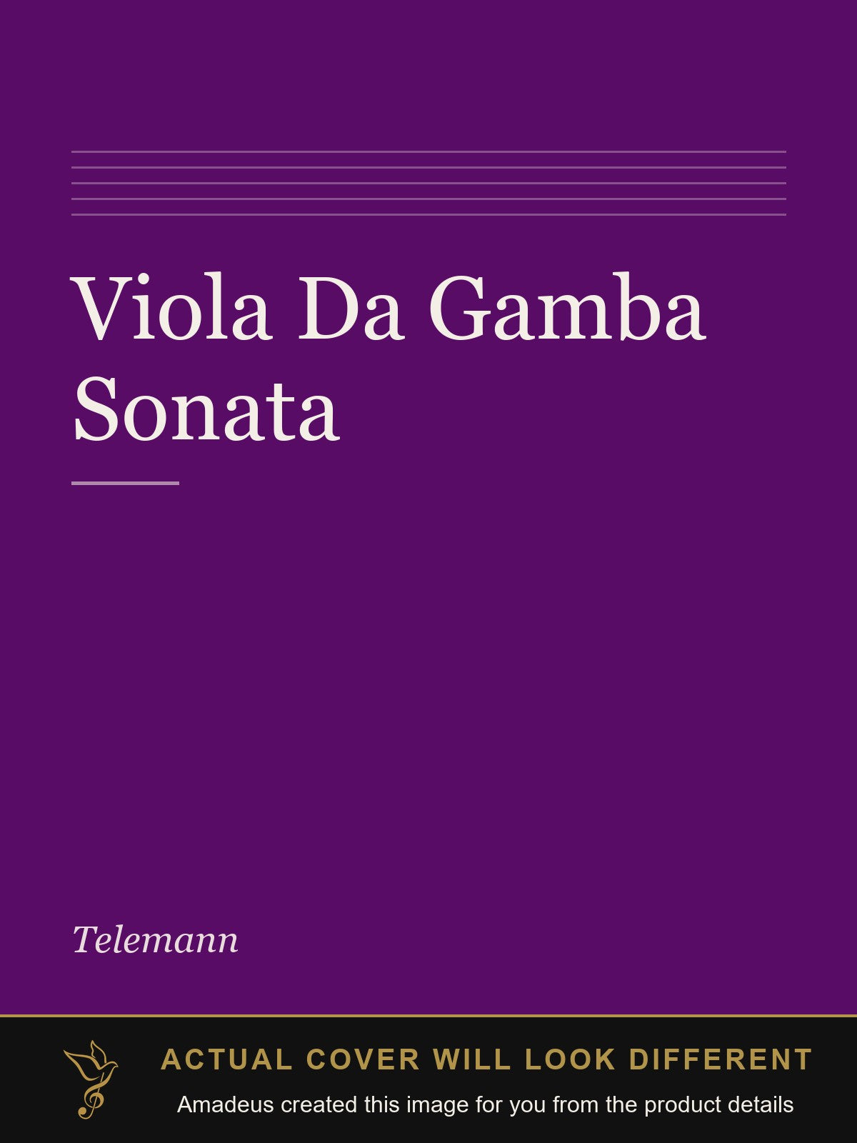 Viola Da Gamba Sonata - Amadeus created this image from the product details; the actual cover will look different