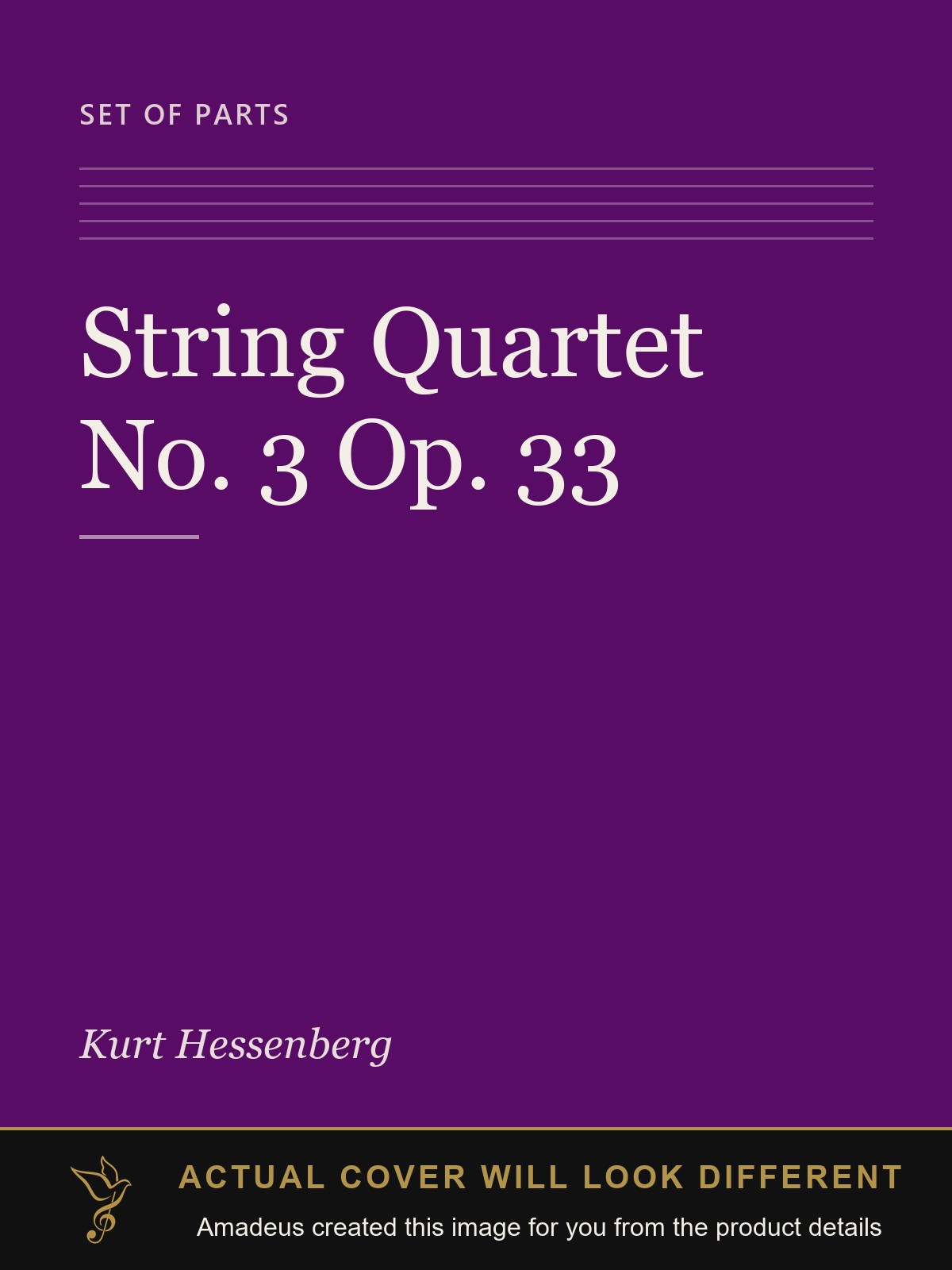 String Quartet No. 3 Op. 33 - Amadeus created this image from the product details; the actual cover will look different