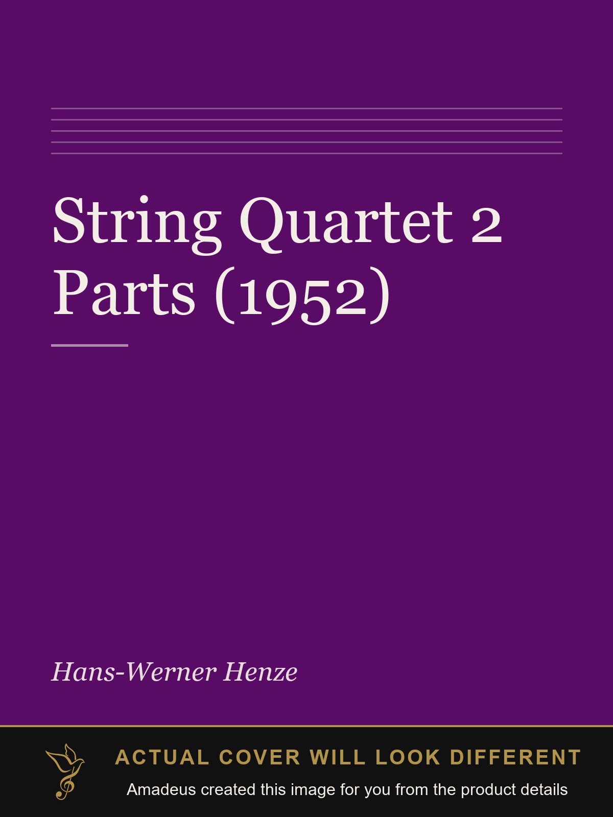String Quartet 2 Parts (1952) - Amadeus created this image from the product details; the actual cover will look different