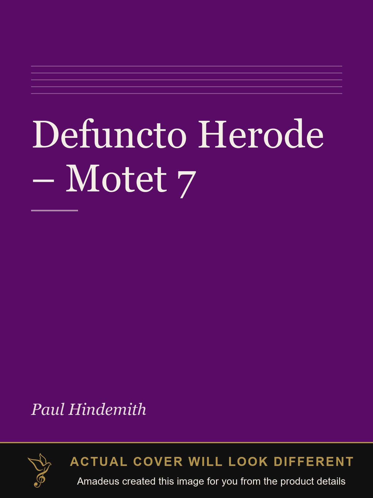 Defuncto Herode – Motet 7 - Amadeus created this image from the product details; the actual cover will look different
