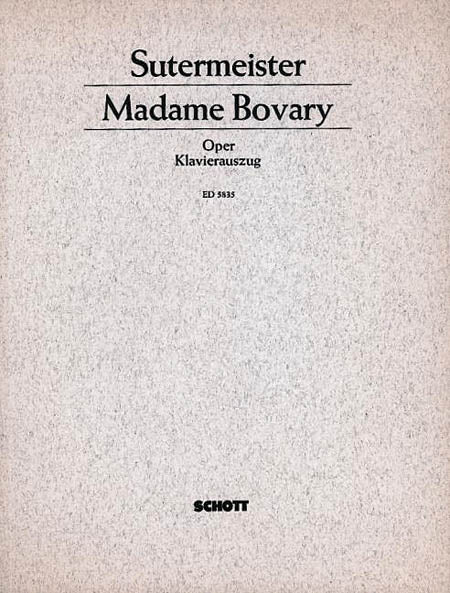 Product Cover for Madame Bovary Vocal Score