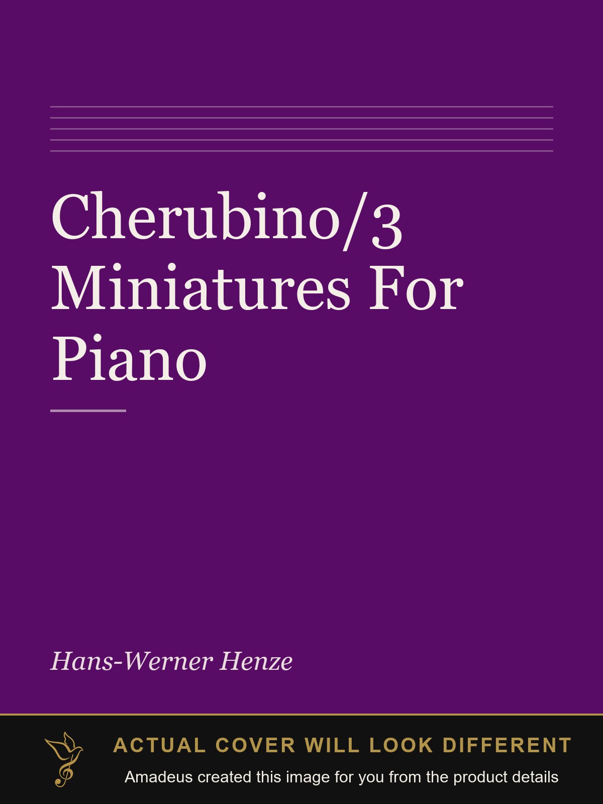 Cherubino/3 Miniatures For Piano - Amadeus created this image from the product details; the actual cover will look different