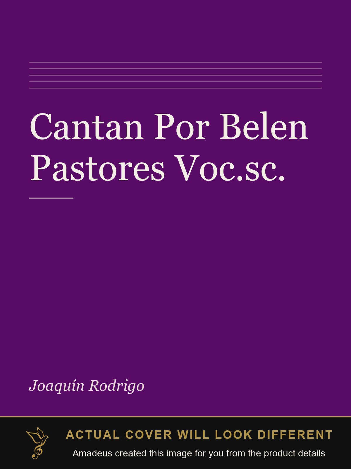 Cantan Por Belen Pastores Voc.sc. - Amadeus created this image from the product details; the actual cover will look different