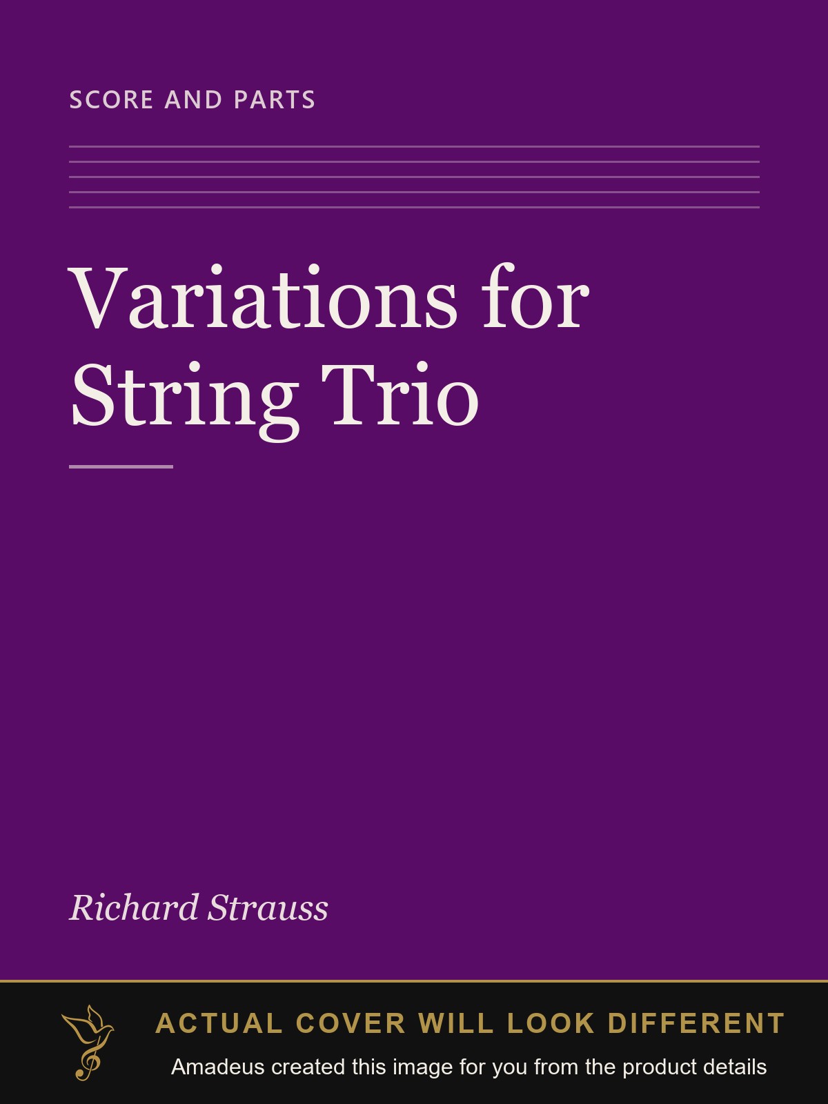 Variations for String Trio - Amadeus created this image from the product details; the actual cover will look different
