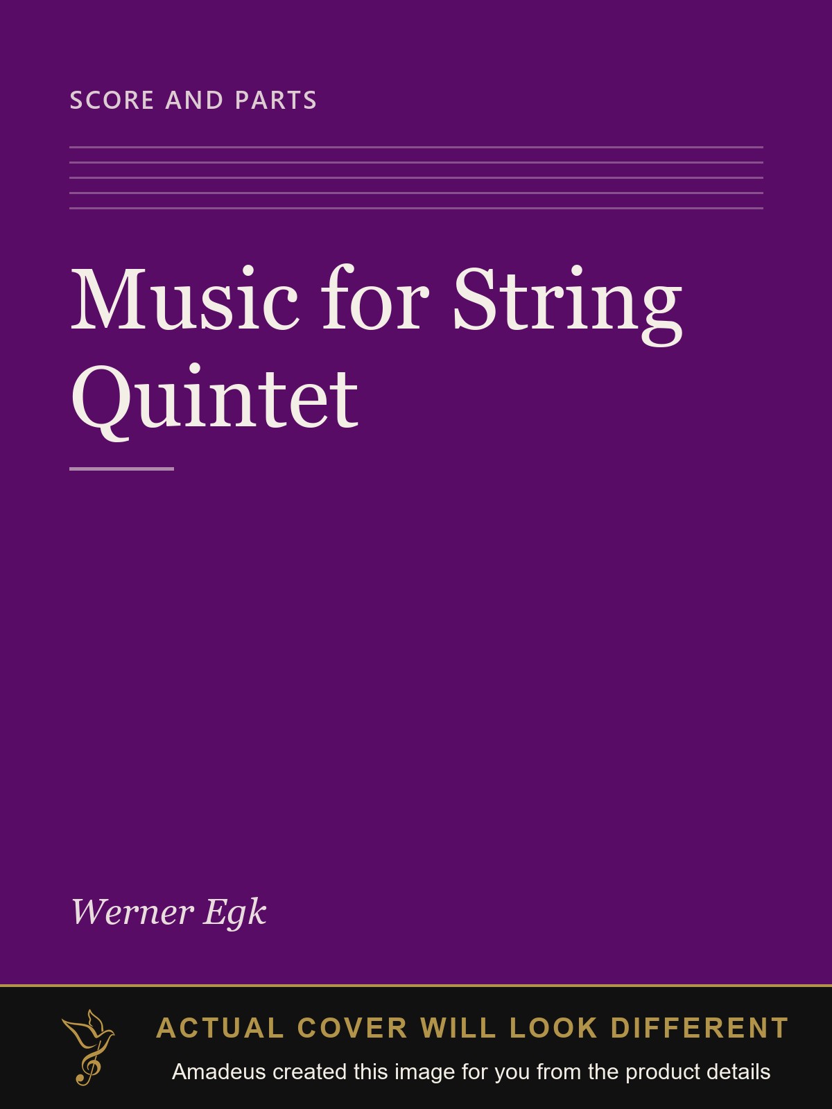 Music for String Quintet - Amadeus created this image from the product details; the actual cover will look different