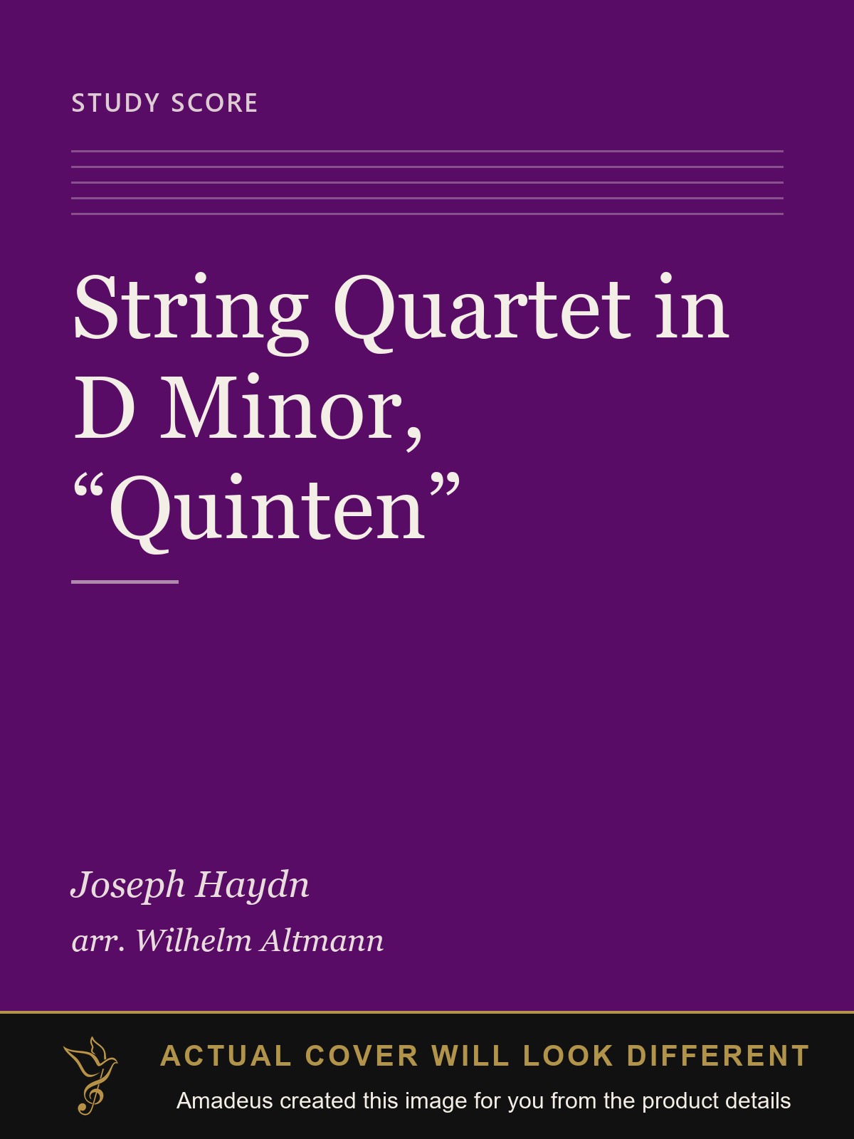 String Quartet in D Minor, “Quinten” - Amadeus created this image from the product details; the actual cover will look different