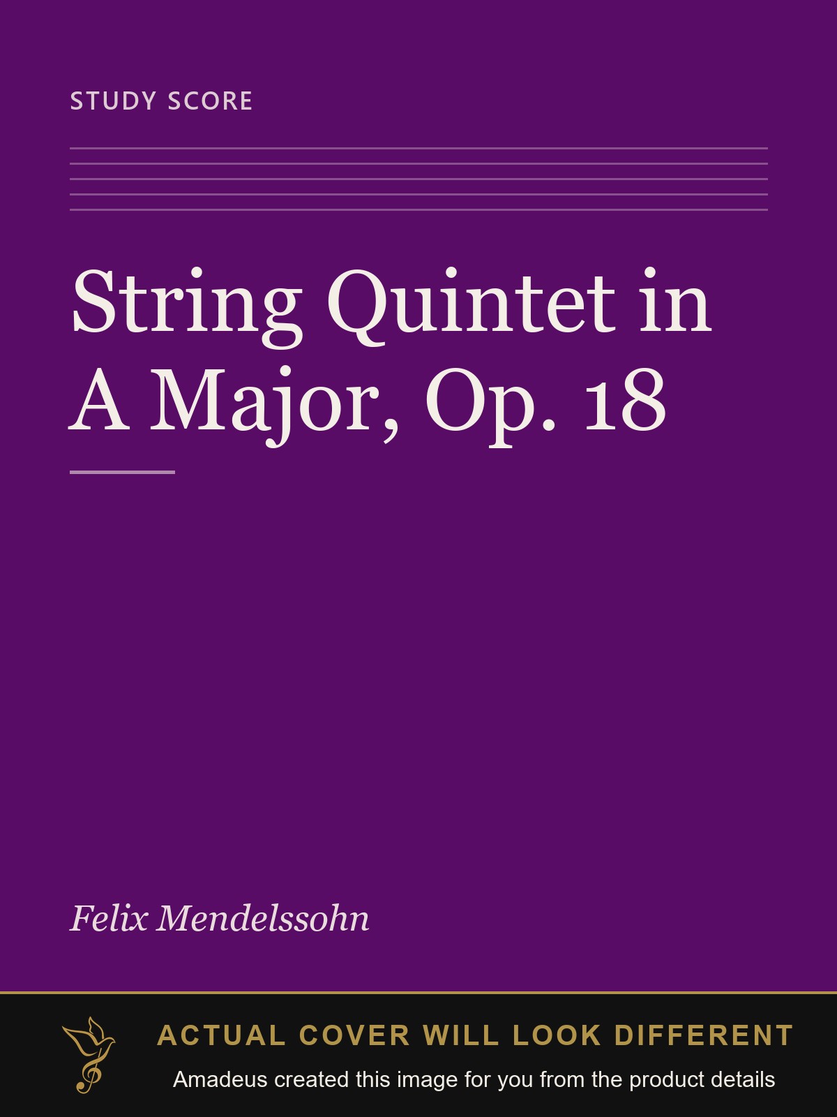String Quintet in A Major, Op. 18 - Amadeus created this image from the product details; the actual cover will look different