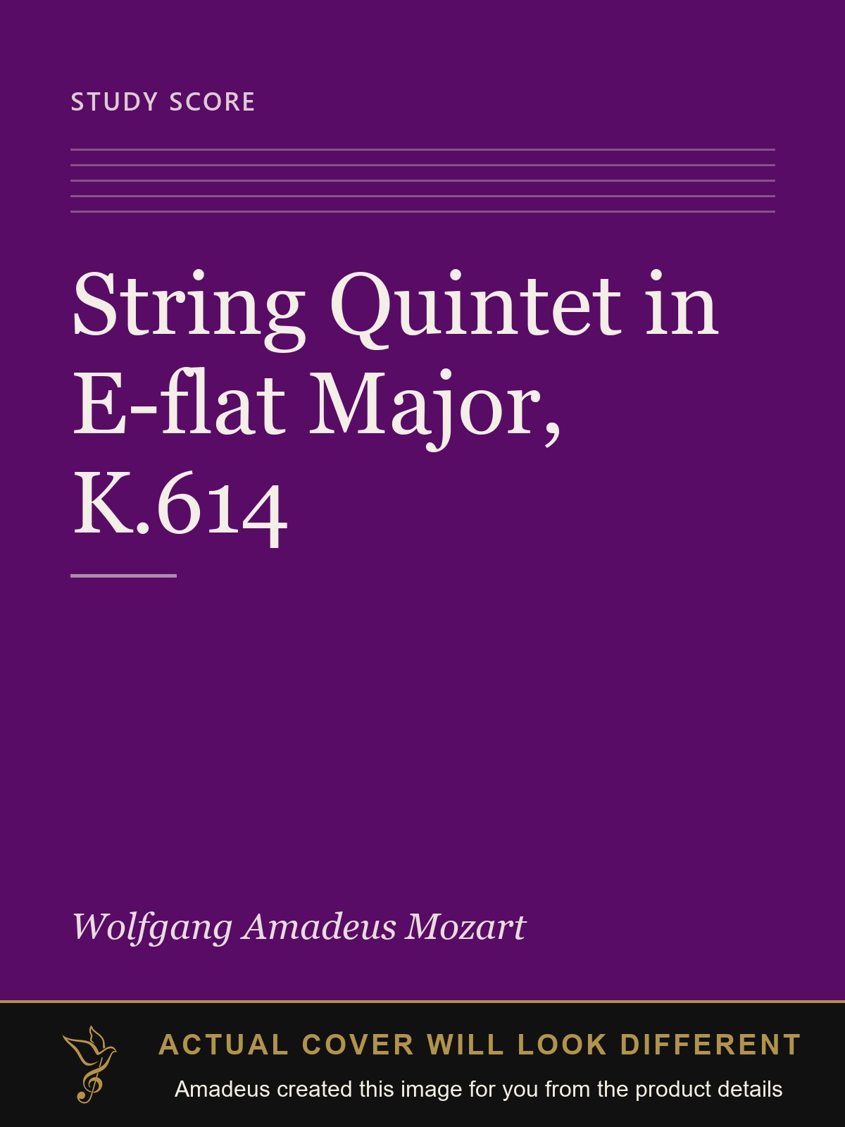 String Quintet in E-flat Major, K.614 - Amadeus created this image from the product details; the actual cover will look different