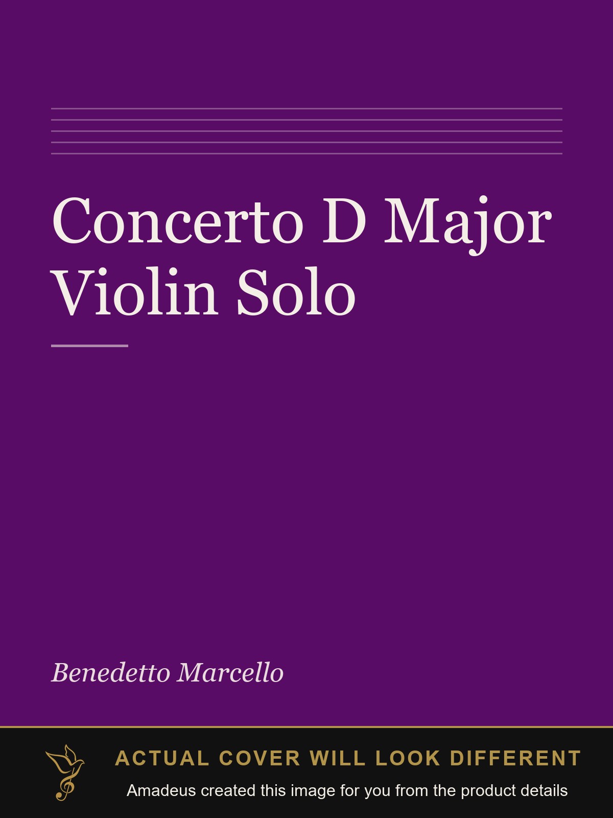 Concerto D Major Violin Solo - Amadeus created this image from the product details; the actual cover will look different