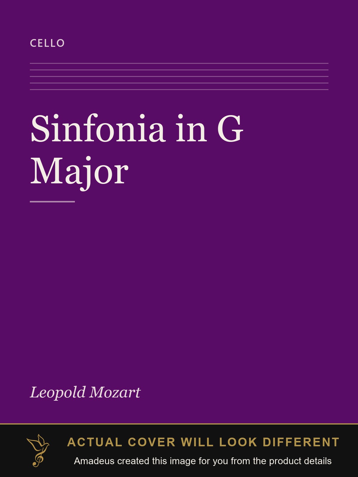 Sinfonia in G Major - Amadeus created this image from the product details; the actual cover will look different