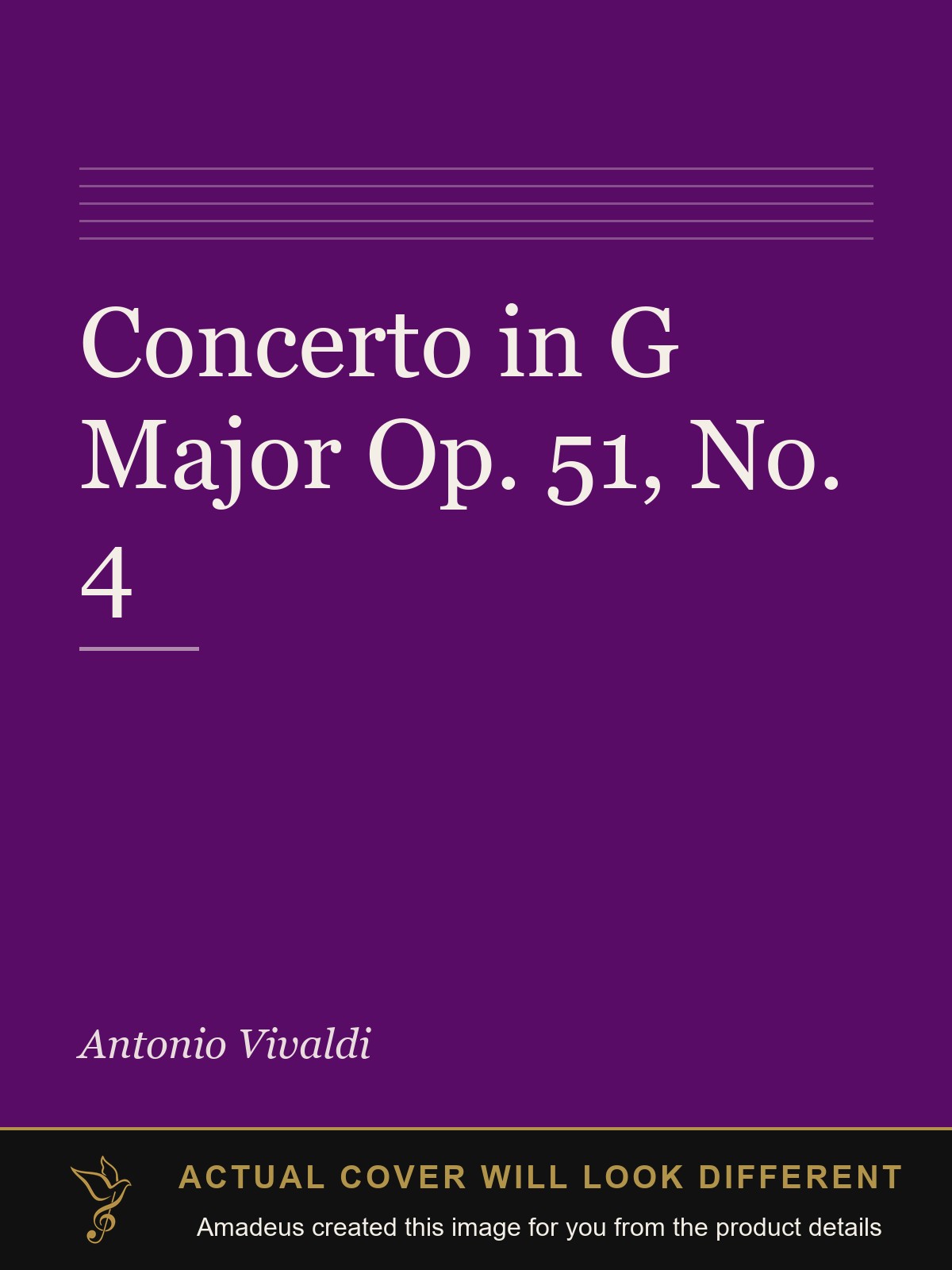 Concerto in G Major Op. 51, No. 4 - Amadeus created this image from the product details; the actual cover will look different