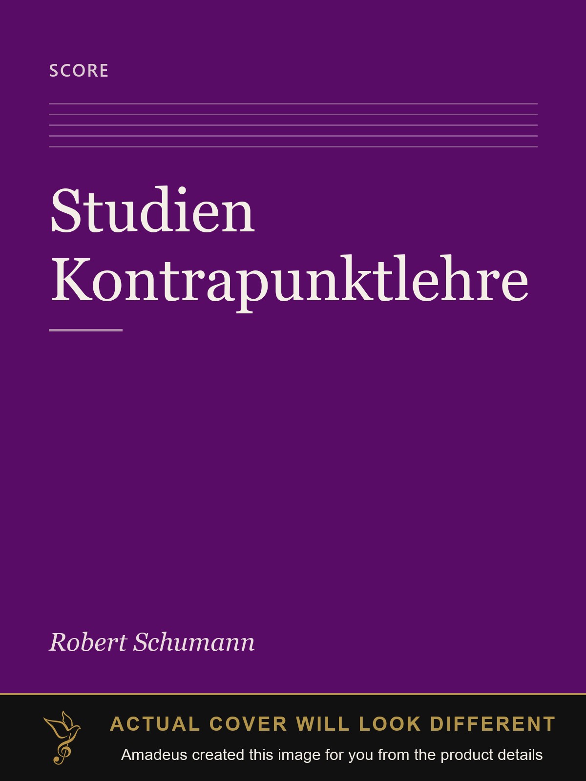 Studien Kontrapunktlehre - Amadeus created this image from the product details; the actual cover will look different