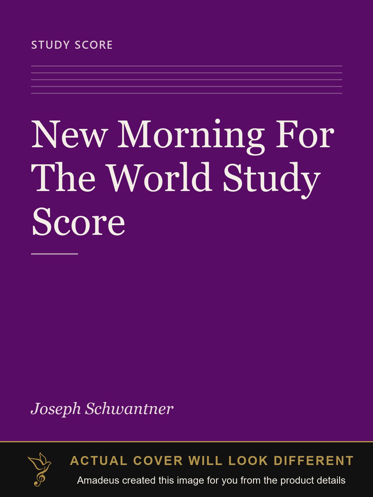 New Morning For The World Study Score - Amadeus created this image from the product details; the actual cover will look different