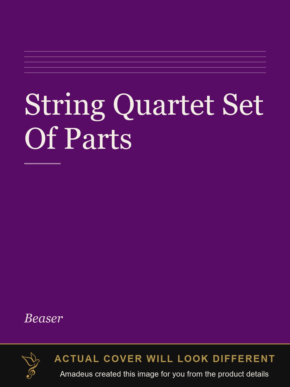 String Quartet Set Of Parts - Amadeus created this image from the product details; the actual cover will look different