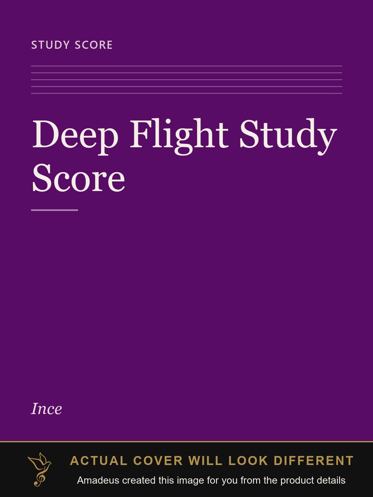 Deep Flight Study Score - Amadeus created this image from the product details; the actual cover will look different