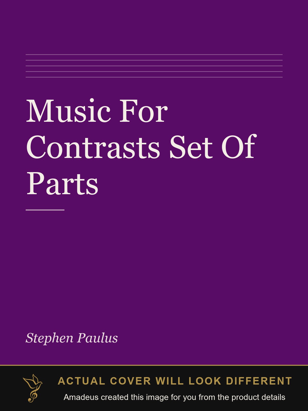 Music For Contrasts Set Of Parts - Amadeus created this image from the product details; the actual cover will look different