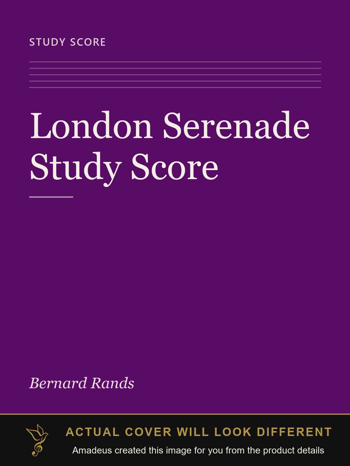 London Serenade Study Score - Amadeus created this image from the product details; the actual cover will look different