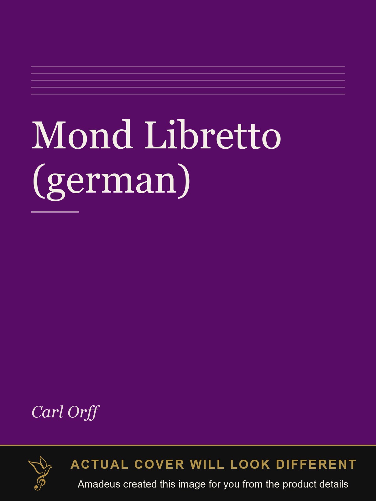 Mond Libretto (german) - Amadeus created this image from the product details; the actual cover will look different