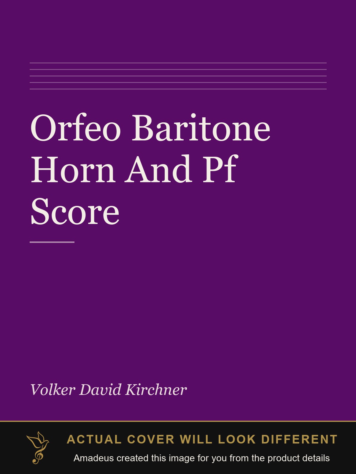 Orfeo Baritone Horn And Pf Score - Amadeus created this image from the product details; the actual cover will look different