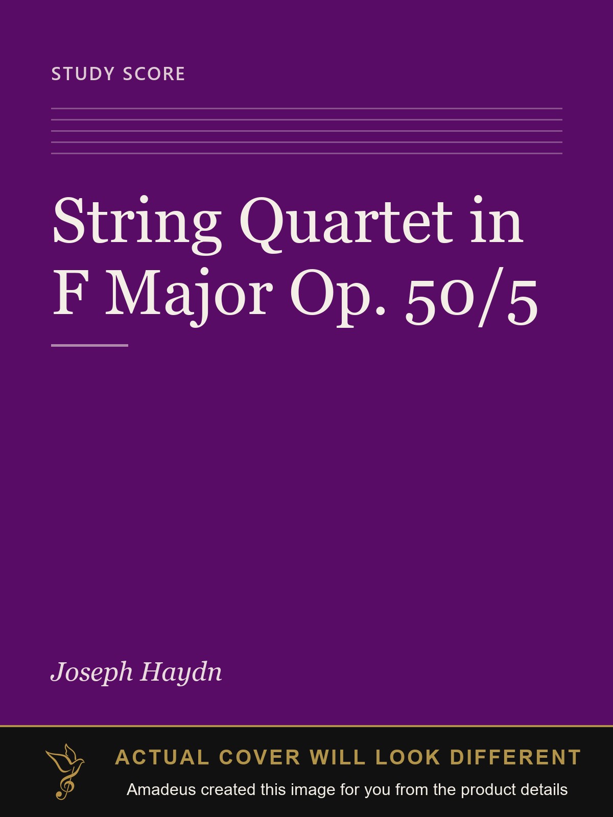 String Quartet in F Major Op. 50/5 - Amadeus created this image from the product details; the actual cover will look different