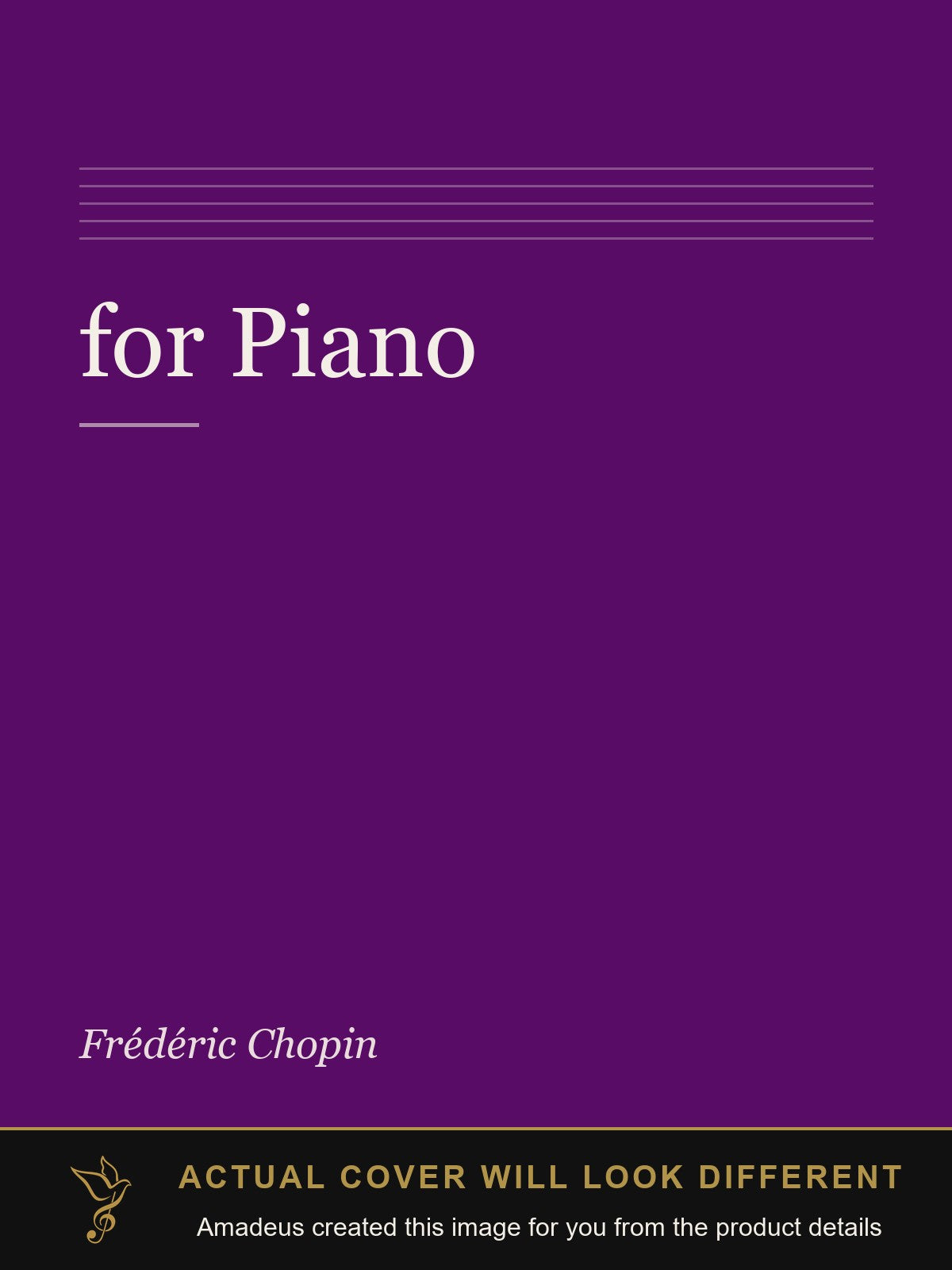 for Piano - Amadeus created this image from the product details; the actual cover will look different
