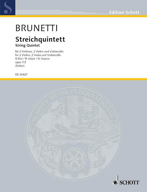 Product Cover for String Quintet in B-flat Major, Op. 7, No. 3