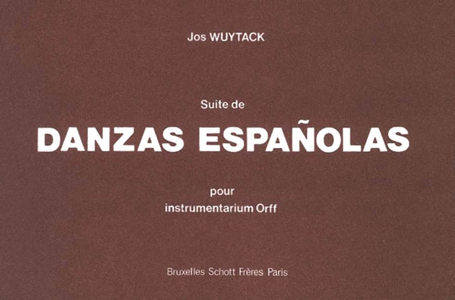 Product Cover for Suite De Danses Espagnoles Performance Score Orff Instruments
