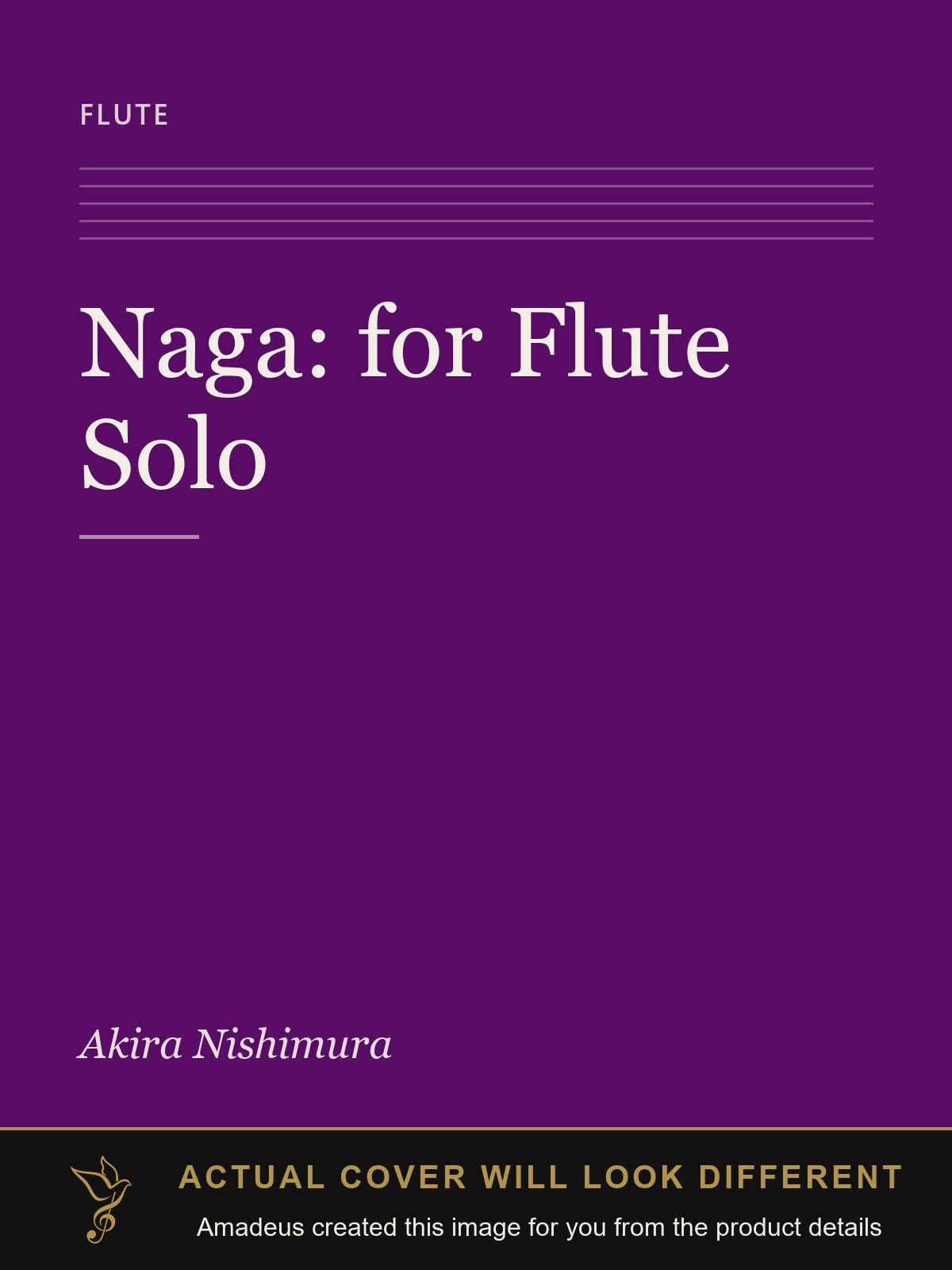 Naga: for Flute Solo - Amadeus created this image from the product details; the actual cover will look different