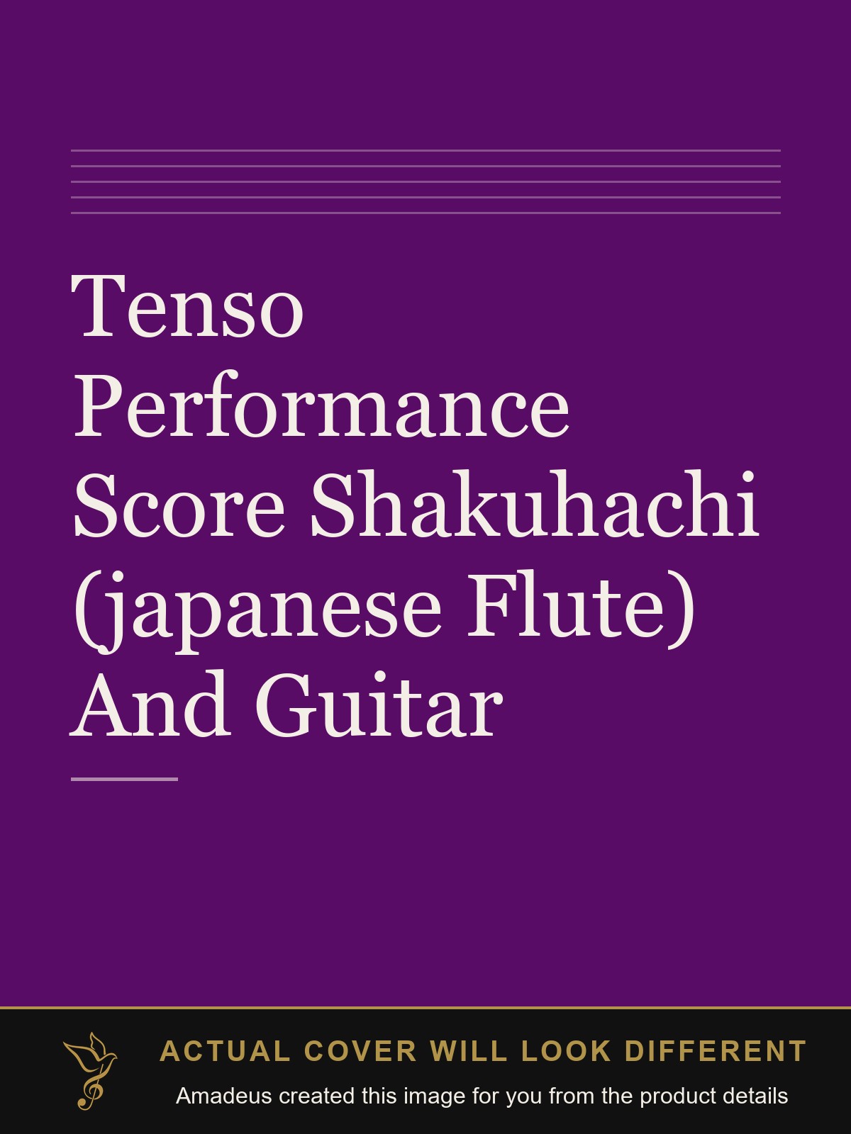 Tenso Performance Score Shakuhachi (japanese Flute) And Guitar - Amadeus created this image from the product details; the actual cover will look different