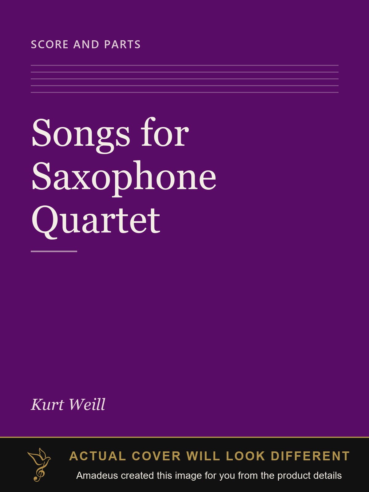 Songs for Saxophone Quartet - Amadeus created this image from the product details; the actual cover will look different