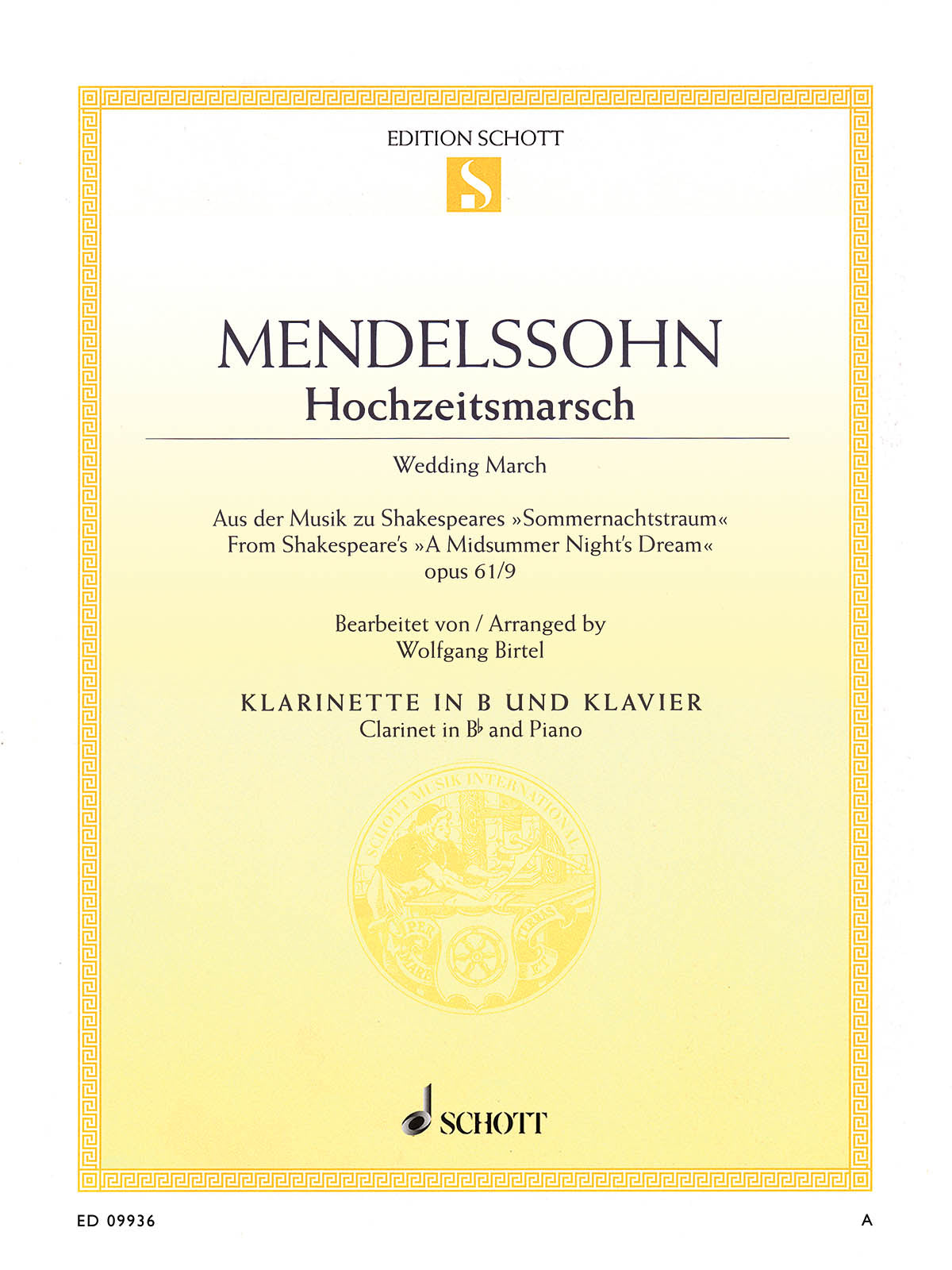 Product Cover for Wedding March, Op. 61, No. 9