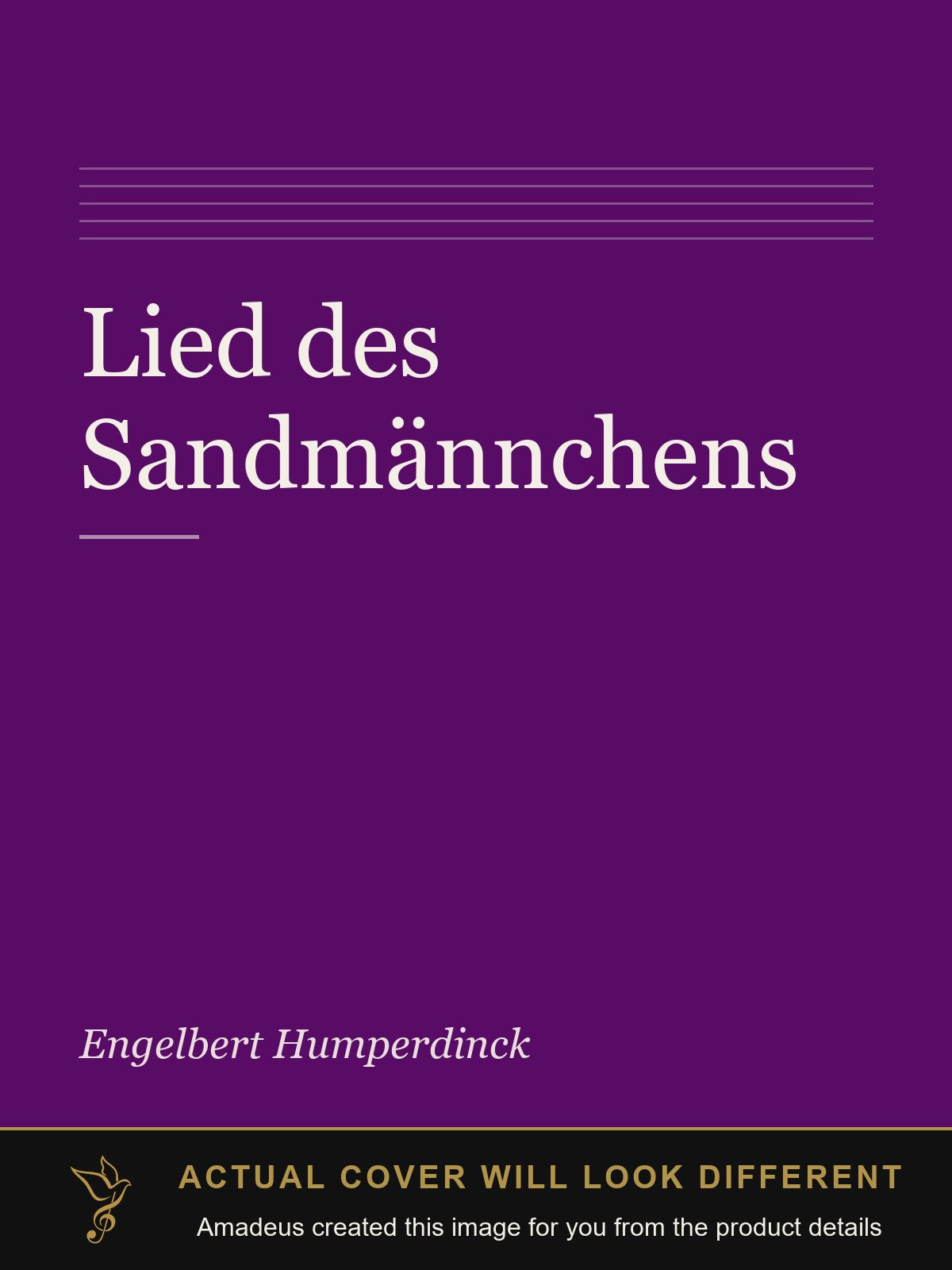 Lied des Sandmännchens - Amadeus created this image from the product details; the actual cover will look different