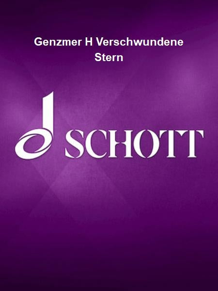 Product Cover for Genzmer H Verschwundene Stern