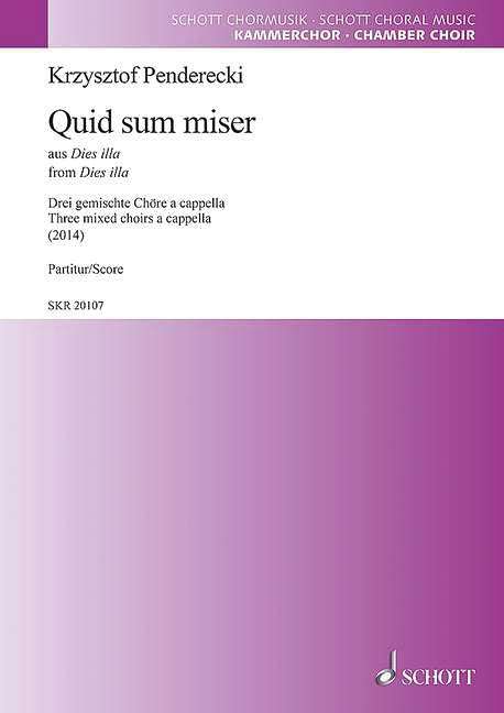 Product Cover for 'Quid sum miser' from Dies illa