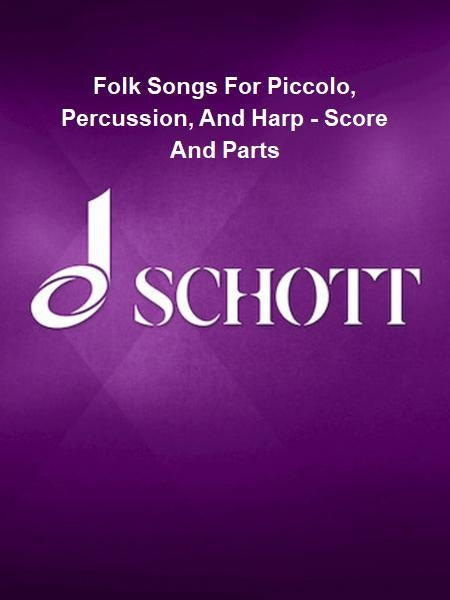 Product Cover for Folk Songs For Piccolo, Percussion, And Harp - Score And Parts